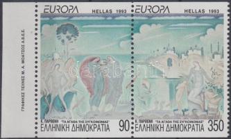 Europe CEPT: Contemporary art pair + stamp-booklet MH 16, Europa CEPT: Kortárs művészet pár + bélyegfüzet MH 16