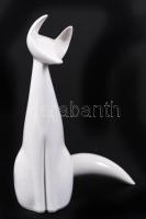 Royal Dux róka, sima fehér mázzal, jelzett, hibátlan, m:20 cm