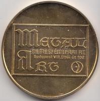 1997. "Boldog Új Évet / Metal Art - Nemesfémipari Rt." aranyozott fém emlékérem (42mm) T:2