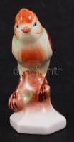 Drasche madár figura, jelzett, kézzel festett, hibátlan, m:8 cm / Hand painted porcelain bird figure