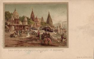 Varanasi, Benares; litho