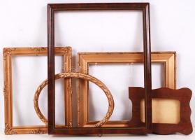 5 db régi, különböző képkeret