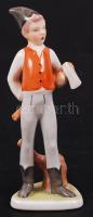 Drasche favágó fiú, kézzel festett, jelzett, hibátlan, m:16 cm