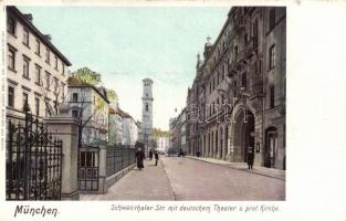 München Schwanthaler Strasse, Theater / street, theatre (small tear)