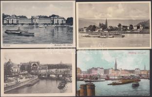 8 db régi hajó motívumú képeslap / 8 old postcards, ships