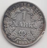 Német Birodalom/Császárság 1893J 1M T:3 ph. Germany/Empire 1893J 1 Mark C:F edge error