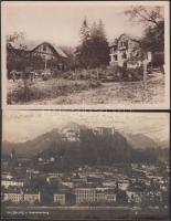 4 db régi képeslap: Árva, Salzburg, Nagybánya, Szatmárnémeti