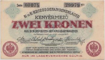 Kenyérmező/hadifogolytábor 1916. január 15.  2K arab sorozat-és sorszámmal T:II(apró beszakadás)