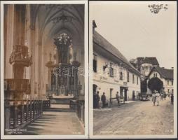 6 db régi, osztrák képeslap / 6 Austrian postcards: Neuberg an der Mürz (5), Riegersburg