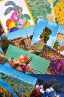 42 db modern képeslap: 14 térkép lap, 6 München Olimpia és 22 díjjegyes lap / 42 modern postcards: 14 map cards, 6 München Olympiad and 22 postal stationary cards