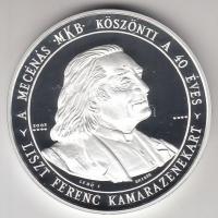 Lebó Ferenc (1960-) 2003. MKB Liszt Ferenc Kamarazenekar Ag(999) emlékérem (31g/42mm) dísztokban T:PP