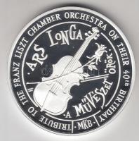 Lebó Ferenc (1960-) 2003. MKB "Liszt Ferenc Kamarazenekar" Ag(999) emlékérem (31g/42mm) dí...