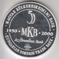 Lebó Ferenc (1960-) 2000. MKB "Az ÖtvenÉves Bank / gróf Széchenyi István" Ag(999) emlékére...