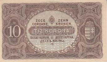1920. 10K nem eredeti "MINTA" perforációval T:I-saroktörés