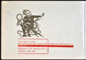 Tivoli filmszínház 2 db-os régi képeslap füzete színészekről, színdarabokról, benne nyereményjáték f...