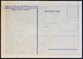Tivoli filmszínház 2 db-os régi képeslap füzete színészekről, színdarabokról, benne nyereményjáték f...