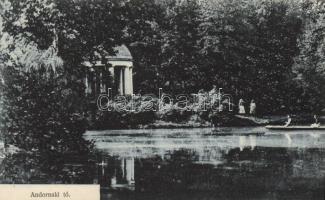 Andornaktálya Andornak 2 db képeslap: népiskola, tó