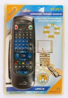Urc-2 típusú univerzális távirányító, leírással, eredeti dobozában, 19×7 cm