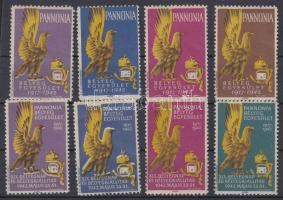 1942 Pannónia 8 db levélzáró
