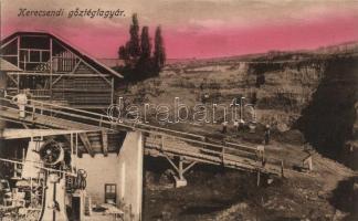 Kerecsend gőztéglagyár - 2 db régi városképes lap