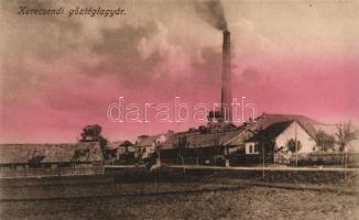 Kerecsend gőztéglagyár - 2 db régi városképes lap