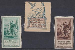 1927-1934 LEHE, JUBILEHE 3 db levélzáró