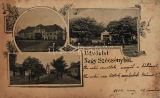 Nagyszécsény, Haynald kapu, Pulszky kastély, floral (kis szakadás / small tear)