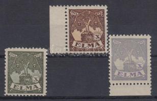 1923 ELMA 3 db levélzáró
