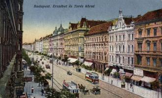 Budapest VII. Erzsébet körút, Teréz körút - 2 db képeslap