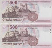 2005. 500Ft "EB" (2x) egymás utáni sorszámmal T:I