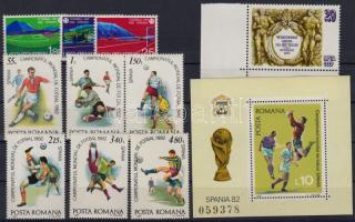 Football World Cup '82 7 klf europen countries 21 klf stamps + 3 blocks, Labdarúgó Világbajnokság '82 7 klf európai ország 21 klf bélyeg + 3 blokk