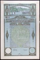 1920. "Budapest Székesfőváros" kötelezvénye 200K-ról, 1000K-ról és 5000K-ról magyar és ném...