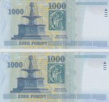 2005. 1000Ft "DC" (2x) egymás utáni sorszámmal T:I