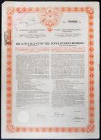 1914. "Budapest Székesfőváros 4 1/2%-os Kötelezvény 480K-ról" (3x) és 2400K-ról (2x) szelv...