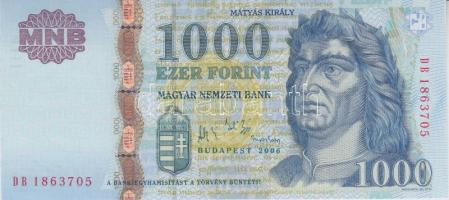 2006. 1000Ft "DB" (2x) egymás utáni sorszámmal T:I