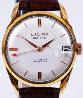 Lusina mechanikus svájci óra, új bőr szíjjal
