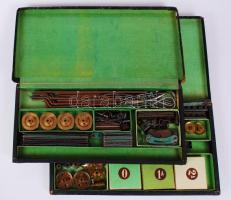 cca 1930 Meccano fémépítő játék 2 doboznyi / Meccano construction game