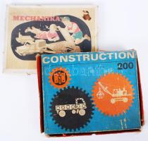 cca 1950 Mechanika éas Construction fémépítőjátékok sok résszel