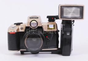 Olympia Z9002 analóg fényképezőgép motoros vakuval és táskával