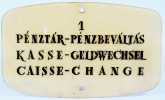 cca 1950 Pénztári bakelit tábla 41x25 cm