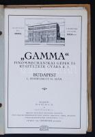 1930 Gamma finommechanikai gépek és készülékek gyára képes katalógus