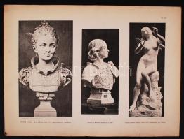 cca 1900 Építészet és művészet Európában 63 tábla szobrok és épületek képeivel. Librarie d'Art, Paris 42x30 cm