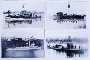 cca 1910/1990 Osztrák-magyar őrnaszádok, 6db fotó / Austro-Hungarian patrol-boats, 6 photos, 10x16-11,5x17,5cm