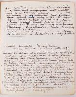 cca 1910 Réh (Révhelyi) Elemér művészettörténész, műemlékvédelmi szakember készített kézzel írt jegy...