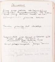 cca 1910 Réh (Révhelyi) Elemér művészettörténész, műemlékvédelmi szakember készített kézzel írt jegy...