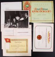 cca 1960-1980 13 db szocreál oklevél