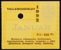 1971-1992 28db BKV bérletszelvény