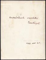 1978 Bartha Árpád (1953) vintage fotója egy árvízről. Hátoldalán szerzői pecséttel jelzett, dedikált...