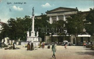 Győr - 2 db képeslap: Széchenyi tér, sétatér