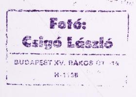 1991 Csigó László vintage fotója egy kőbányáról, szerzői pecséttel jelzett, 22x15cm